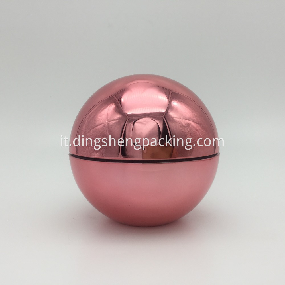 Plastic Material Acrylic Round Ball Shaped Cream Jar